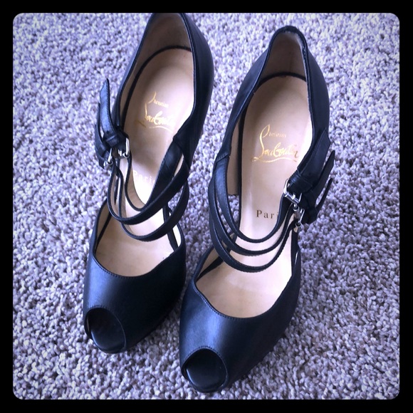 Christian Louboutin Shoes - 💯 Authentic Christian Louboutins Peep Toe Steel